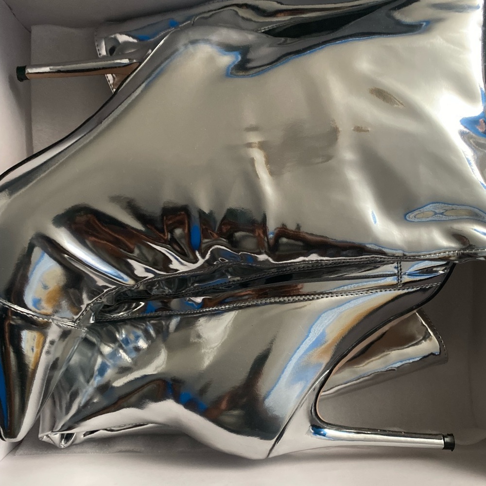 Silver Metallic Boots